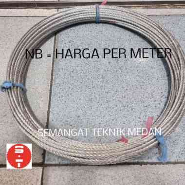 4mm KABEL SELING SLING TALI KAWAT LAPIS BAJA STEEL WIRE ROPE 4 mm ECER