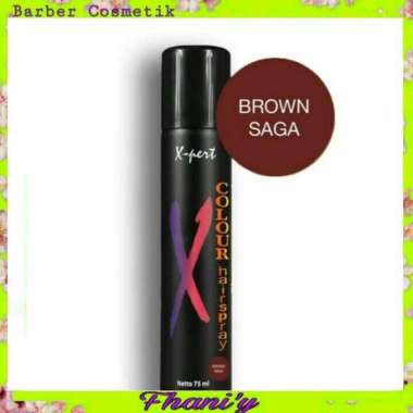 EXPERT HAIR SPRAY COLOR NON PERMANEN warna Brown saga 75 ml