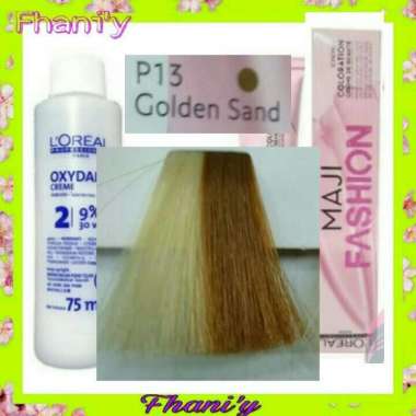 pewarna rambut cat rambut loreal majifashion 13 Golden sand + oxydant