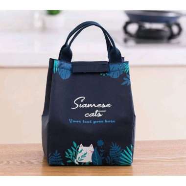 Lunch Bag / Tas Bekal Anak Motif Unicorn / Insulated Cooler Bag Siamese cat
