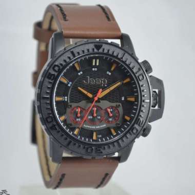 JEEP JPG91002 - Jam Tangan Pria Kulit Original - Brown