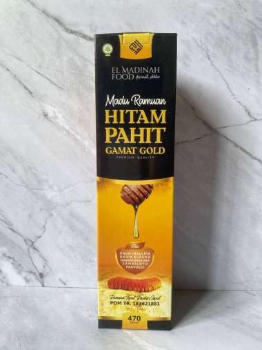 Madu Ramuan Hitam Pahit Gamat Gold Plus Daun Insulin Daun Bidara 470 g
