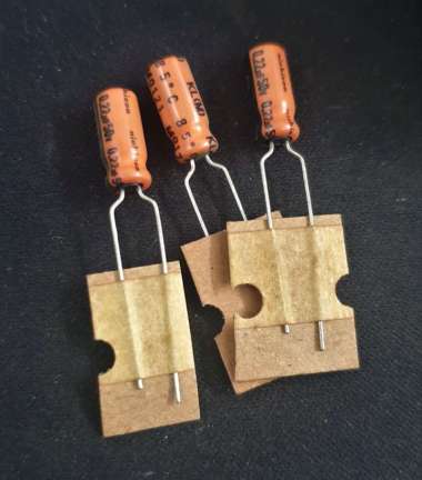 Elco Capacitor 0.22uf 50v Nichicon Original - Warna Oren Oranye