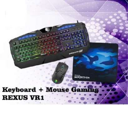 Rexus Gaming Keyboard + Mouse + Mspad Warfaction Vr1