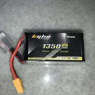 Kylin lipo 6s 1350mah 100c fpv battery