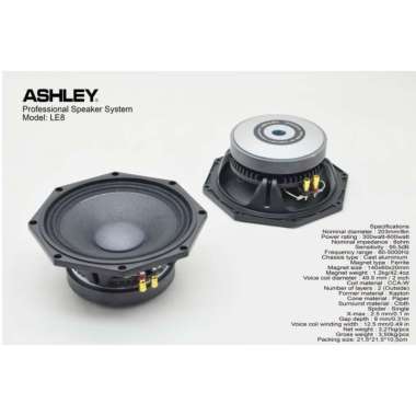 component speaker woofer Ashley le8 8inch ORIGINAL