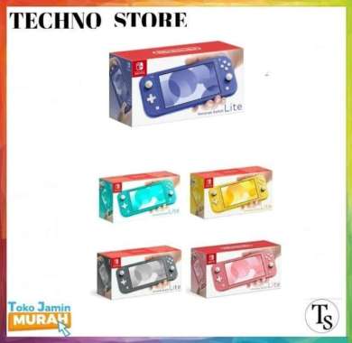 Konsol Console Nintendo Switch Lite Biru Pink Grey Hijau Turqouise Pink