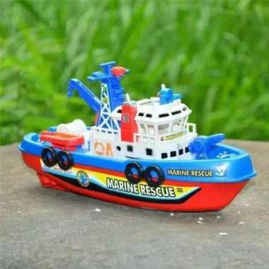 perahu pemadam kebakaran - Diecast boat fire - mainan kapal laut Multicolor