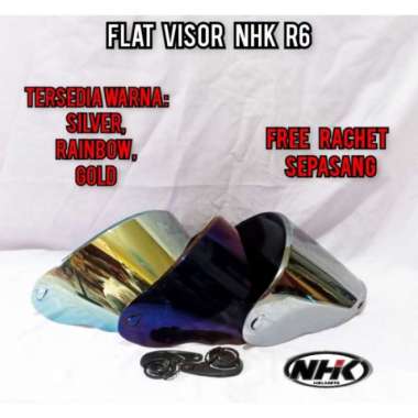 KACA HELM NHK R6 / VISOR HELM NHK R6 NHK R 6 FLAT VISOR / VI warna iridium blue