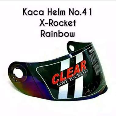 Visor helm kaca helm KYT X rocket roket iridium silver / Pel warna silver