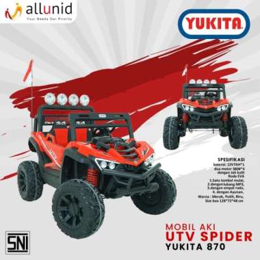 Mainan anak mobil aki Yukita 870 Spider Multicolor