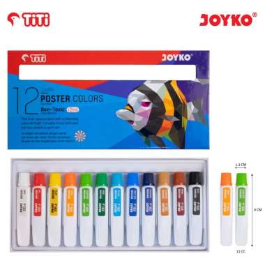 Poster Color Cat Poster - Joyko 12 Warna MURAH