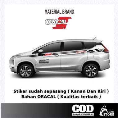 Cutting Stiker mobil xpender fortuner pajero sigra calya avanza xenia termurah sepasang Putih dan me