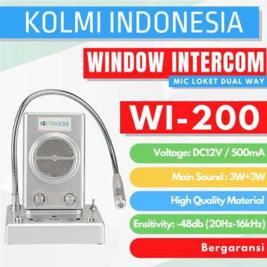 KOLMI Dual Way Window Counter Intercom - Mic Loket 2 Arah - WI-100 WI-200