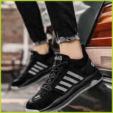 Sepatu Sneaker Pria Wanita Import Sepatu Sport Run Gaxing Pro Kuat Lembut dan Lentur Original 41 Hitam