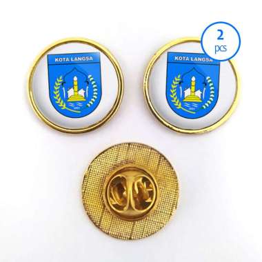 Pin Bros Wing Kabupaten – Pin Logo Kabupaten Langsa Bahan Logam Mulyocreative