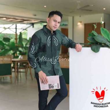 ALISA 03 Kemeja Batik Pria Lapis Furing Bahan Katun Primisima Kemeja Pria Lengan Panjang Kemeja Bati