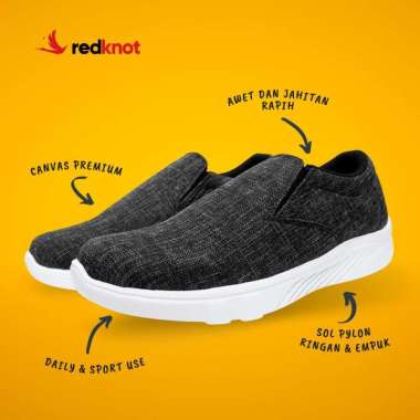 Redknot Miter Hitam Sepatu Slip On Pria Murah 40 Hitam