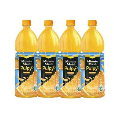 Minute Maid Pulpy Orange Pet 1 Liter Paket 4 Pcs