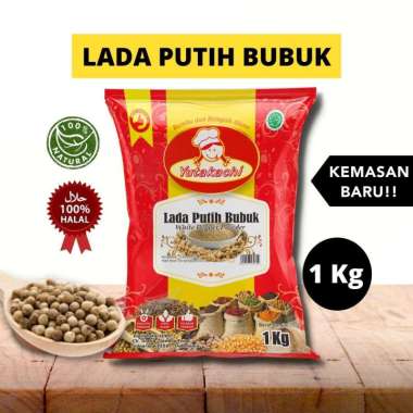 Lada Putih Bubuk 1 Kg Yutakachi / Premium Merica Putih Bubuk / White Pepper Powder / Bumbu Rempah Mu