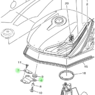 PLAT BRACKET DUDUKAN TANGKI VIXION OLD ORIGINAL