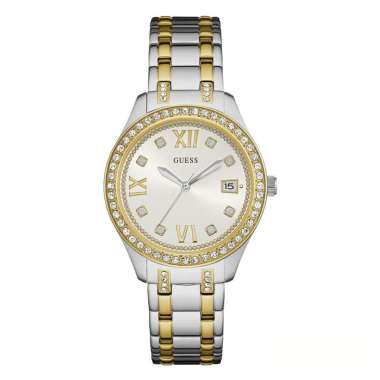 GUESS Waverly Crystal White Shimmer Original GW848/L4 Jam Tangan Wanita