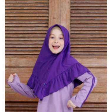 Khimar Ungu Tua Raggakids Anak (Pet) M Ungu Tua