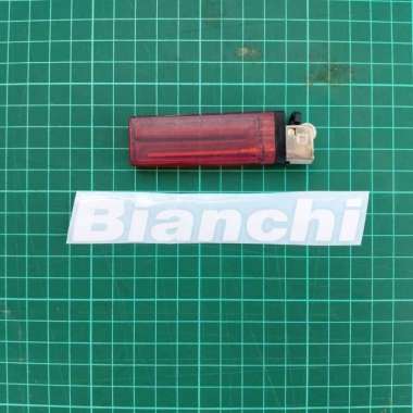 Stiker Cutting Logo Bianchi Sepeda Frame Motor Helm Laptop Casing HP Hitam