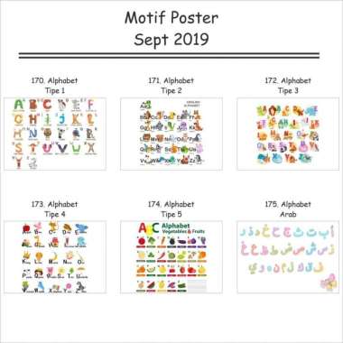 Poster Home Wall Decor Hiasan Dinding Dekorasi Rumah Alphabet Abjad