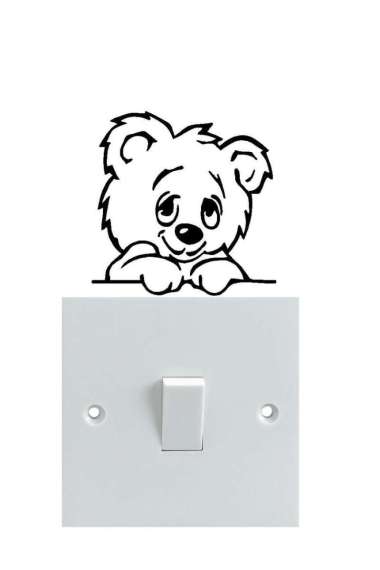 Stiker Dekorasi Saklar Lampu Motif Anak Macan Lucu Decal Wall Sticker