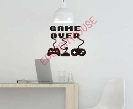 Stiker Dinding Game Over Wallstiker Ruangan Kamar Gaming Dekorasi Home
