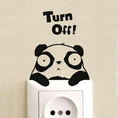 Stiker Dekorasi Saklar Lampu Motif Panda Unik Panda Decal Wall Sticker