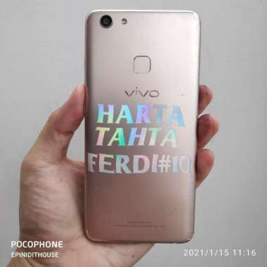 Stiker Hologram harta tahta custom nama Motor Laptop HP Humor Lucu cut