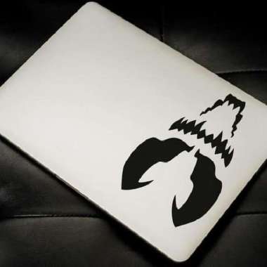 Stiker Laptop Siluet Venom Marvel Hero Garskin Cutting Sticker Custom Putih
