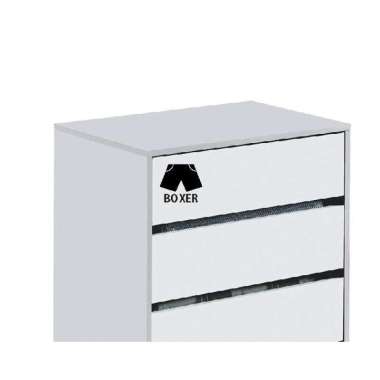 Stiker Nama Boxer Cabinet Rak Laci Sticker Custom Tag Lemari Pakaian Hitam