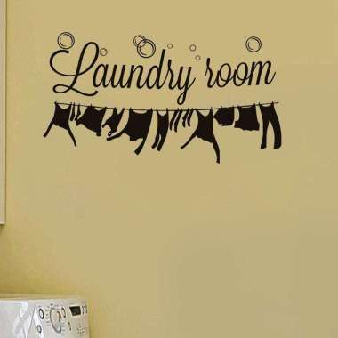 Stiker Laundry Room Dekorasi Dinding Rumah Usaha Wall Sticker Decor