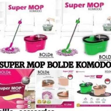 Bolde Super Mop Komodo 6 Liter Spin Mop Pengering Bisa Dilepas 6L Merah Merah Merah