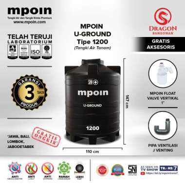 TOREN / TANGKI AIR TANAM MPOIN U-GROUND 1200 MPOIN UGROUND 1200