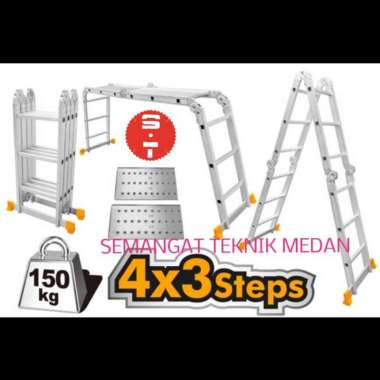 TANGGA LIPAT ALUMINIUM MULTIFUNGSI 1,6m 1,6 M METER INGCO HLAD04431