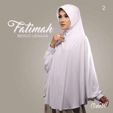 Kerudung Bergo Instan Syari Lengan Jilbab Tangan Jumbo Jersey Premium Kerut Putih