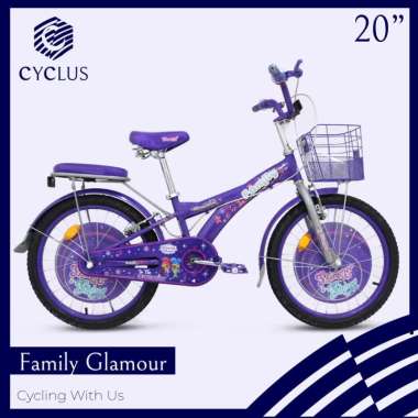 INSTAN - Sepeda Anak Family Glamour 20 Inch Keranjang Boncengan Perempuan