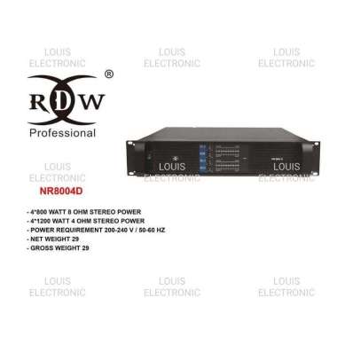 Power Amplifier RDW NR8004D NR 8004D NR8004 D NR 8004 D 4 Channel