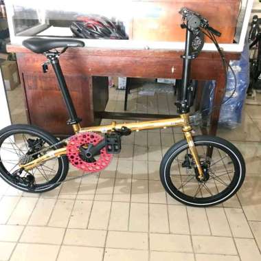 Sepeda Lipat Element Troy UV Gold Chromoly 10 Speed