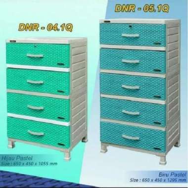 Rak Plastik 5 Susun Jumbo Rotan Napolly (Promo Harga) Hijau