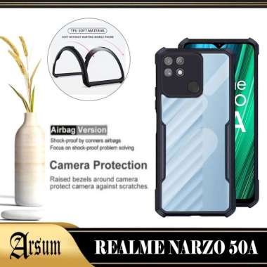 PROMO Case REALME NARZO 50A 2021 Transparan Sofcase Casing REALME NARZO 50A 2021 NARZO 50A HITAM
