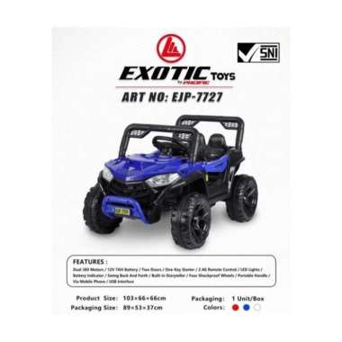 EJP 7727 Mainan Anak Mobil Aki Jeep Exotic blue