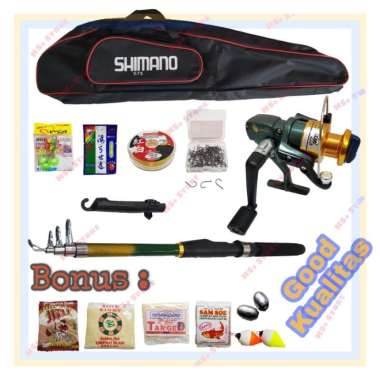 1 SET ALAT PANCING SIAP PAKAI JORAN REEL TAS SENAR DLL BERKUALITAS Joran270