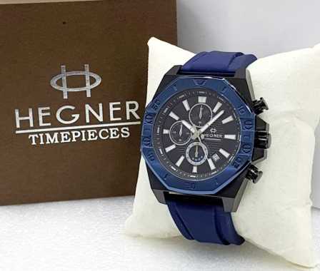 Jam Tangan Pria Hegner ORIGINAL Strap Rubber Tanggal dan Chrono Aktif Free Box dan Garansi H76213 Bi