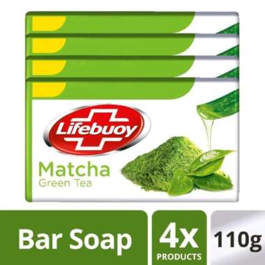 Promo Harga Lifebuoy Bar Soap Matcha Green Tea per 4 pcs 110 gr - Blibli