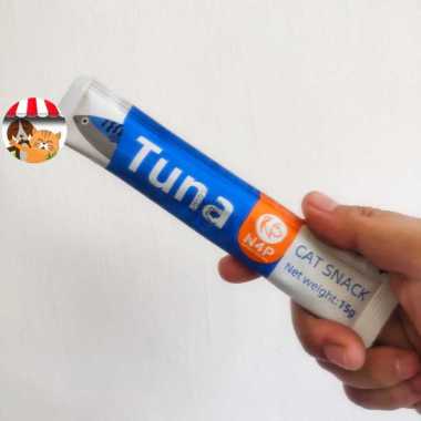 Cat Snack Creamy Treats Liquid N4P Natural For Pets 15g Cemilan Kucing Tuna 1pcs